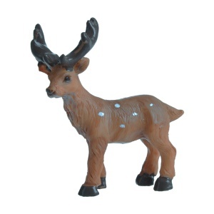 Miniatura cerb rasina maro 6x5cm Canea RD19B-4069