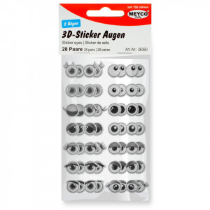 Ochisori 3D diverse modele cu adeziv 1cm 28/set Meyco 26360