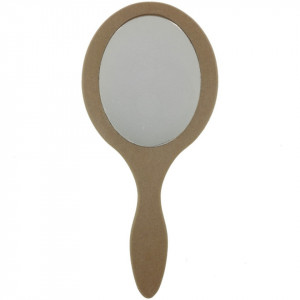 Oglinda ovala pe suport mdf cu maner 25x11,5cm