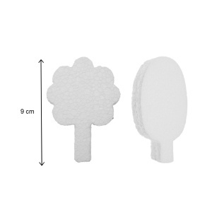 Pachet 10 seturi Orasel miniatura polistiren dens casuta/pom/masina 4-9cm 14/set - Img 2