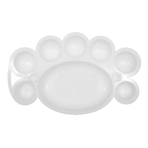 Paleta pictura plastic alba ovala 18cm CNX HY-011 P713
