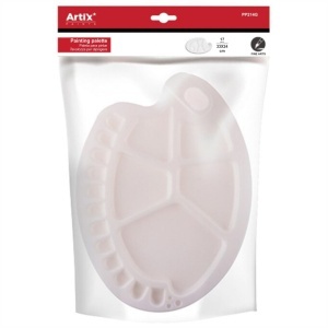 Paleta pictura plastic alba ovala 33,5cm Artix PP214G