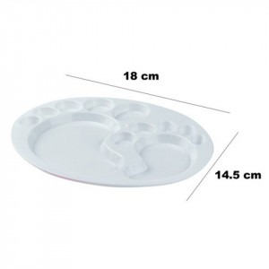 Paleta pictura plastic alba picioruse 18x14,5cm Artix PP414 - Img 2