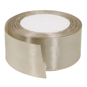 Panglica satinata bej cappuccino 40mm x 21m/rola