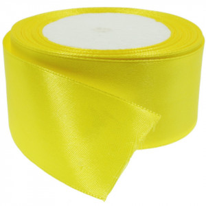 Panglica satinata galben intens 40mm x 21m/rola