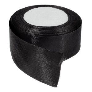 Panglica satinata neagra 40mm x 21m/rola