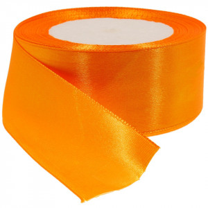 Panglica satinata portocaliu neon 40mm x 21m/rola