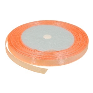 Panglica satinata portocaliu somon intens 6mm x 21m/rola