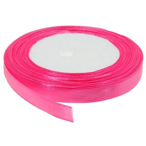 Panglica satinata roz cyclam neon 10mm x 21m/rola