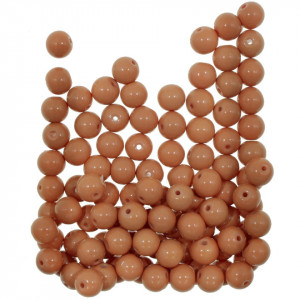 Perla acrilic rotunda maro deschis 7,5x8,5mm 70g
