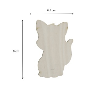 Pisica placaj pirogravat 9x6,5cm - Img 2