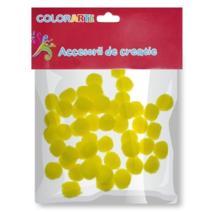 Pompon 1cm 50/set Colorarte galben A2404 - Img 2