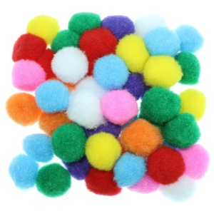 Pompon multicolor 2,5cm 50/set Daco AD069 - Img 2