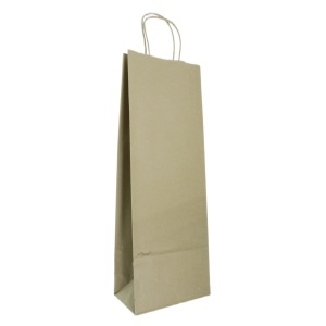 Punga hartie craft natur maner rasucit pentru sticle 14x8x39cm P3804