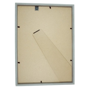 Rama foto lemn cu spate + picior poza 21x29,7cm dimensiune totala 22,5x31,5x2,5cm gri 088516 - Img 2