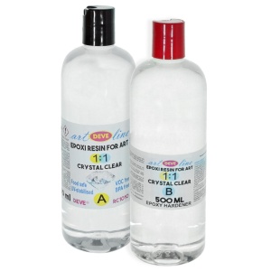 Rasina epoxidica bicomponenta transparenta 500ml+500ml RESART1000