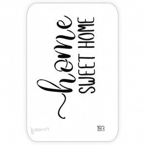 Sablon plastic home sweet home 20,7x29,7cm 440193