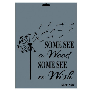 Sablon plastic Motto model 2 25x35cm Rich NEW 250