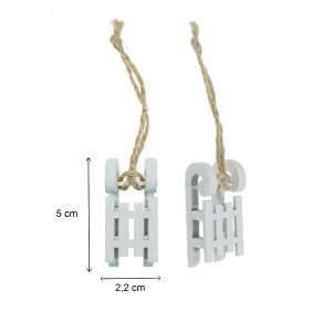 Saniuta placaj alba 5x2,2x1,6cm 4/set Canea HDA-6106_W - Img 2