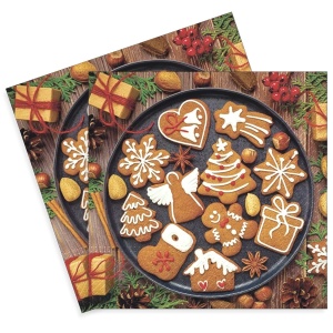 Servetel Platou turta dulce decorata 33x33cm 2/set TL33900