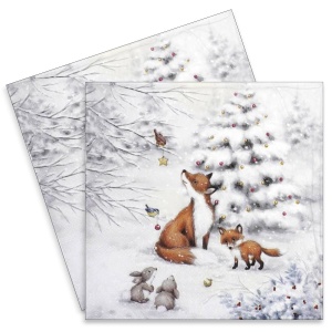 Servetel Vulpi si iepuri in zapada 33x33cm 2/set 33318925
