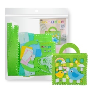 Set de cusut Gentuta din pasla 17x4x19cm verde/multicolor A33-5