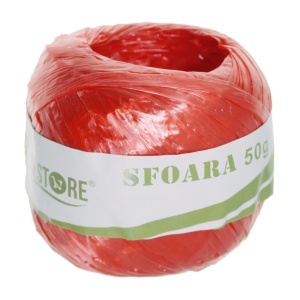 Sfoara rafie sintetica 1cm 50g rosu