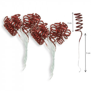 Spirala cu sclipici 8cm 2x12 fire/buchet - Img 2