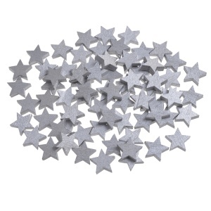 Stea lemn argintiu 2x2cm 72/set Canea 129CAN231023_SLV