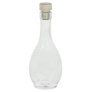 Sticla plata model decorativ cu dop pluta 250ml 4,5x8,7x20cm CH - Img 2