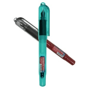 Stilou plastic cu 1 rezerva Daco Bombastic turcoaz/rosu inchis ST207