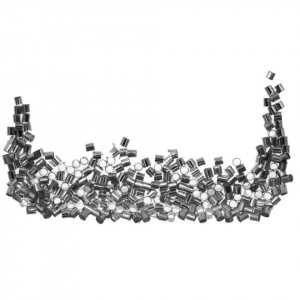 Stopper tubular(crimp) argintiu inchis 1,4x1,5mm 3g (280buc)