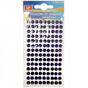 Stras adeziv albastru inchis 6mm 126/set MP PMP01-08