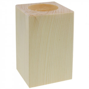 Suport pentru lumanare din lemn 6x6x10cm LS300S