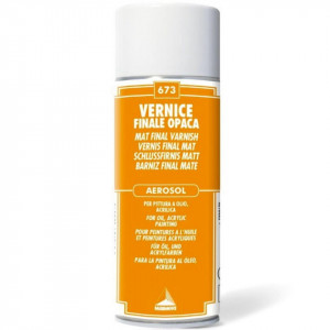Vernis spray mat pentru ulei si acrilic 400ml Maimeri 673