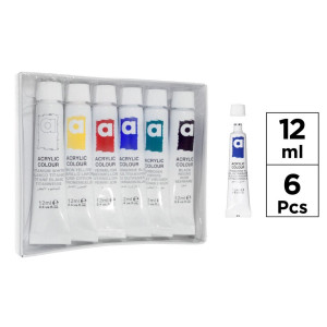 Vopsea acrilica 6 culori x 12ml/set Artix PP177 - Img 2