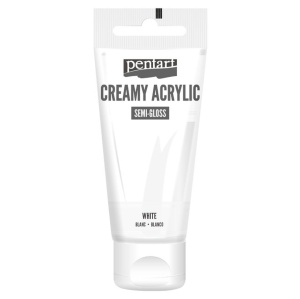 Vopsea acrilica Creamy semilucioasa 60ml Pentart alb 27942