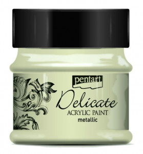 Vopsea acrilica Delicat metalizata 50ml Pentart 293** - Img 2