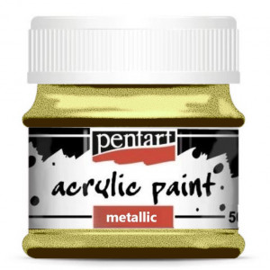 Vopsea acrilica metalizata 50ml Pentart - Img 3