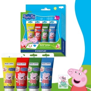 Vopsea pentru pictat cu degetele 75 ml 4/set Noris Junior Peppa Pig ST-8814-L1 - Img 2