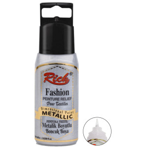 Vopsea textile efect 3D metalizata 60ml Rich BBM-060 - Img 6