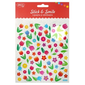Abtibild lalele si alte flori 15x16cm 65/set Daco AB030 multicolor