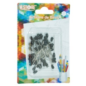 Ace cu gamalie plastic 4cm 50/set W.Store negru 505831