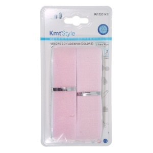 Banda scai adeziva (velcro) roz 2,5x70cm 2/set KmtStyle 5201431