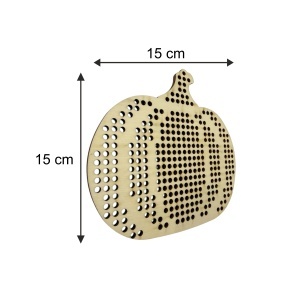 Baza placaj pentru cusut forma dovleac 15x14cm - Img 2