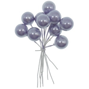 Bobite lila sidefat 1,1cm cu tija 25/set