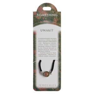 Bratara piatra semipretioasa Unakit 12mm cu snur negru