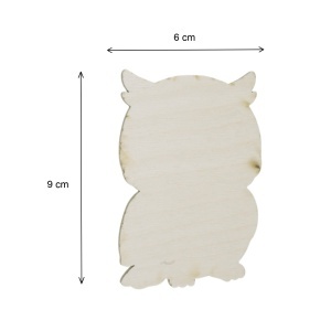 Bufnita placaj pirogravat 9x6cm - Img 2