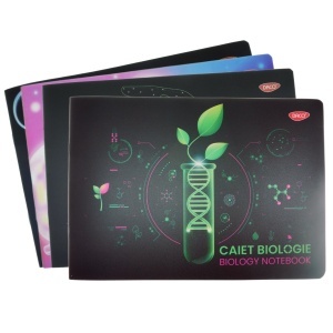 Caiet biologie coperta plastic culori diverse A4 70g 24 file Daco CT307