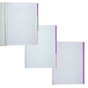 Caiet studentesc matematica + dictando cu spira coperta plastic culori diverse A4 70g 120 file Daco CT5202 - Img 4